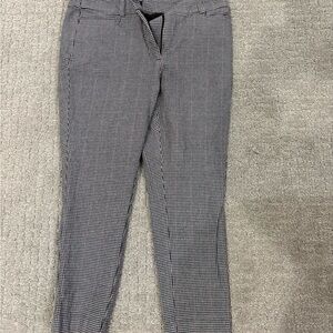 LOFT Black and White Houndstooth Pants